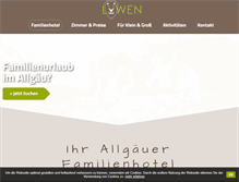 Tablet Screenshot of loewen-nesselwang.de